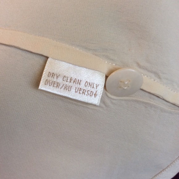 Dana Buchman Cream Wrap Silk Long Sleeve Top Sz 4 - Picture 12 of 12